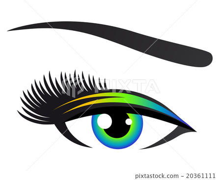 colorful eye with eyelashes colorful eye with eyelashes 20361111