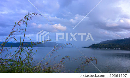 Rain on Lake Toba. 20361307