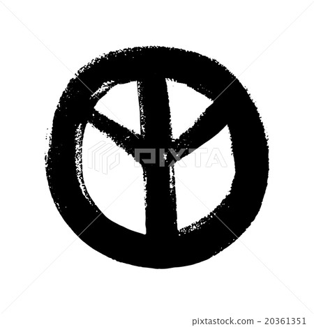 White peace symbol created in grunge style. 20361351
