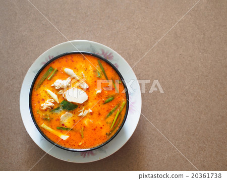 Thai food name "Chicken spicy soup" Thai food name "Chicken spicy soup" 20361738