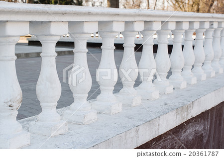 White Balustrade Pillars in park White Balustrade Pillars in park 20361787