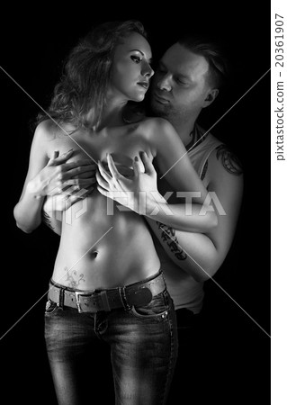 Woman S Breast with Drops on Black Background Stock Image - Image