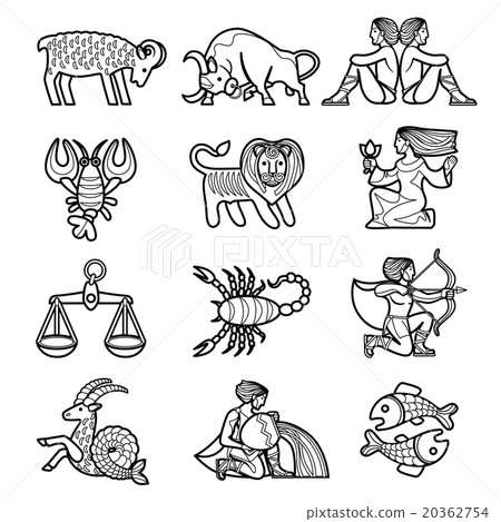 Zodiacal figures set 20362754