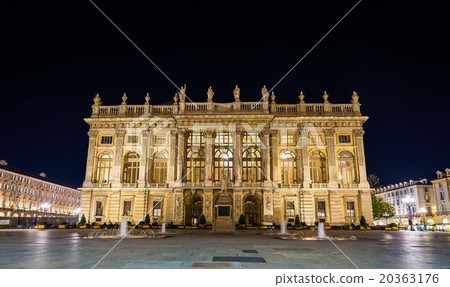 Palazzo Madama in Turin at night - Italy 20363176