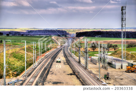 High-speed railway LGV Est under construction 20363338