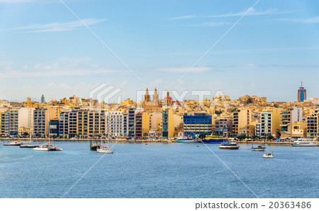 View of Sliema town in Malta 20363486