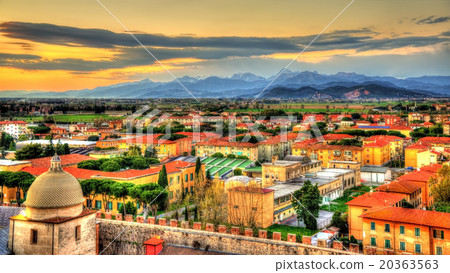View of the Apuan Alps from the Pisa Tower - Italy 20363563