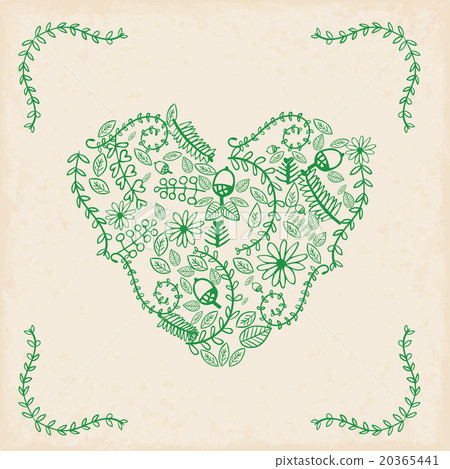 樹葉 情人節愛心 20365441