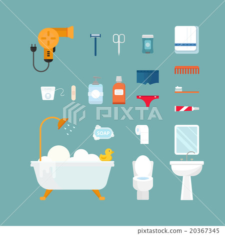 Hygiene icons vector set isolated on white 20367345