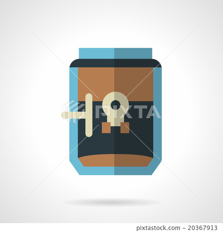 Simple flat color style coffee maker vector icon 20367913