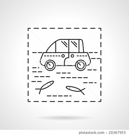 Car insurance vector icon. Flood - Stock Illustration [20367955] - PIXTA