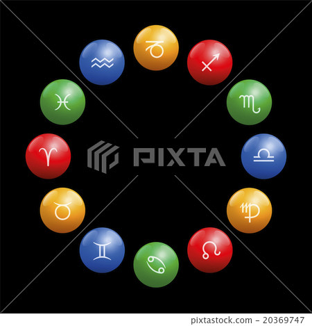 Radix Astrology Signs Circle Black 20369747