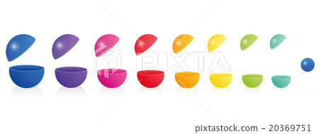 Plastic Balls Empty Open Colorful Matryoshka Plastic Balls Empty Open Colorful Matryoshka 20369751