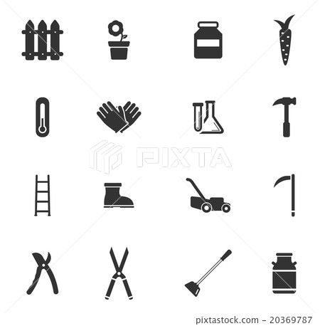 Garden tools simply icons Garden tools simply icons 20369787