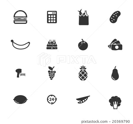Grocery simply icons Grocery simply icons 20369790
