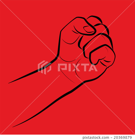 Clenched Fist Threaten Red 20369879