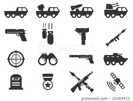 Military simply icons Military simply icons 20369915