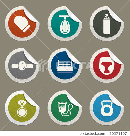 Boxing simply icons 20371107