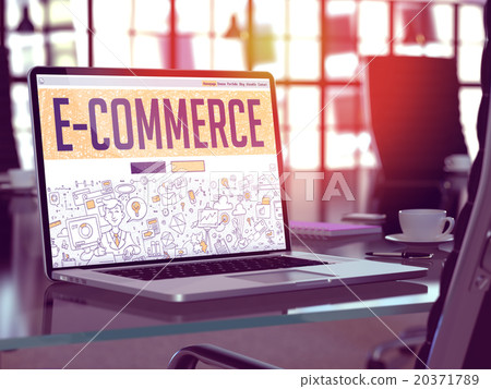 E-Commerce - Concept on Laptop Screen. E-Commerce - Concept on Laptop Screen. 20371789