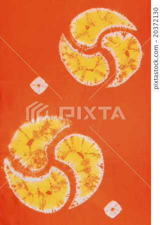 Japanese pattern silk fabric dyed fabric old cloth 20372130