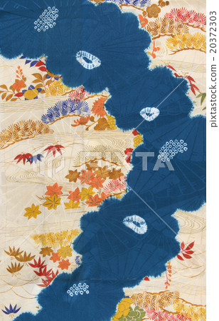 日本圖案真絲織物染色織物舊佈 日本圖案真絲織物染色織物舊佈 20372303