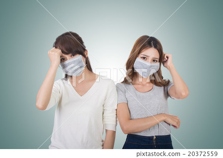 Sick woman with her friends Sick woman with her friends 20372559