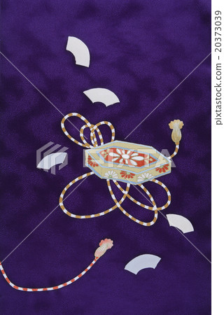 Japanese pattern silk fabric dyed fabric old cloth 20373039