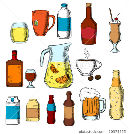 Assorted beverages, alcohol and drinks Assorted beverages, alcohol and drinks 20373335