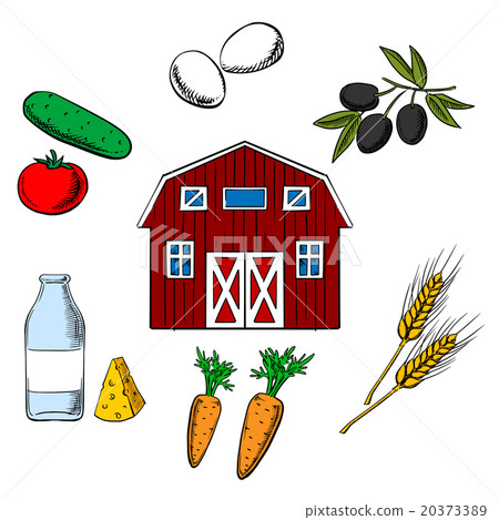 Farming food and agriculture objects Farming food and agriculture objects 20373389