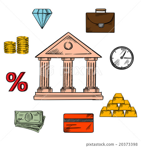 Banking, business and finance icons Banking, business and finance icons 20373398