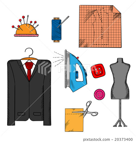 Tailor tools, cloth and accessories 20373400