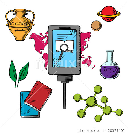 History and biology science icons History and biology science icons 20373401