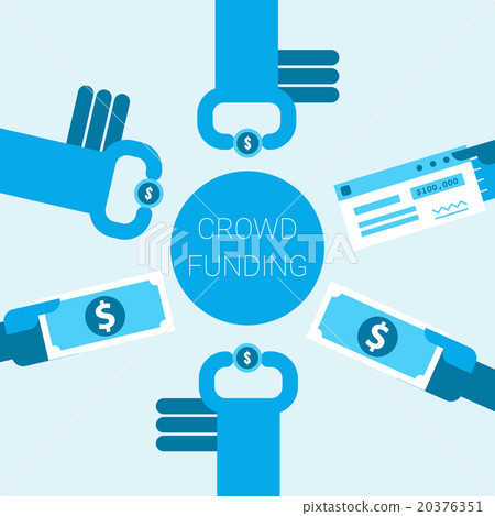 Crowdfunding concept illustration Crowdfunding concept illustration 20376351