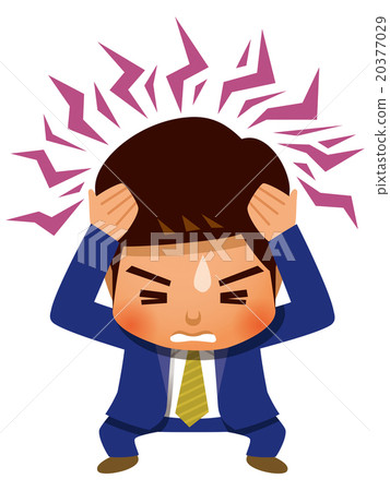 一個頭部嚴重疼痛的商人 20377029