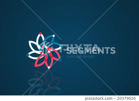 Vector outline minimal abstract geometric logo Vector outline minimal abstract geometric logo 20379020