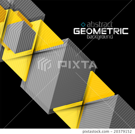 Vector color geometric shapes on black background Vector color geometric shapes on black background 20379152