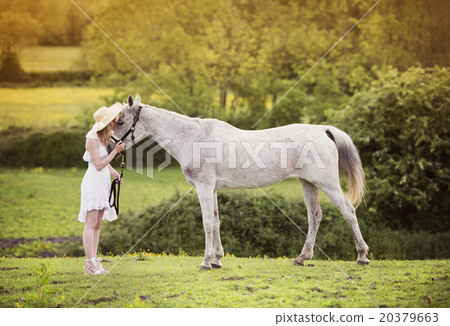 Woman with horse Woman with horse 20379663