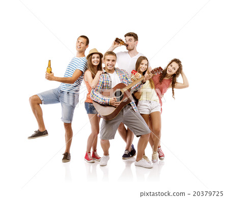 Group of young people with guitar Group of young people with guitar 20379725