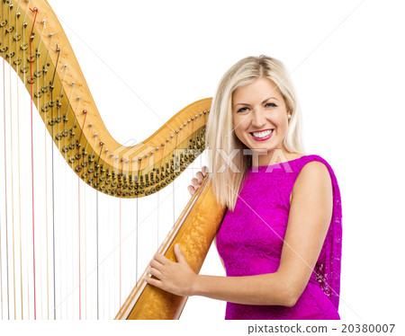 Woman with harp 20380007