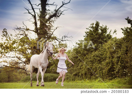 Woman with horse Woman with horse 20380183