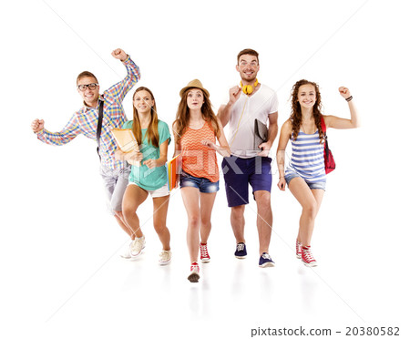 Group of happy students 20380582