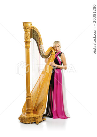 Woman with harp 20381280
