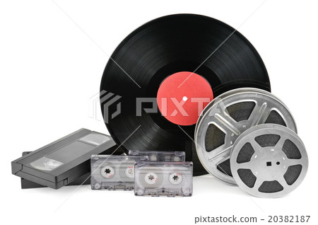 vinyl record, video and audio cassettes 20382187