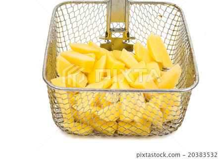 fried potatoes and frying pan basket fried potatoes and frying pan basket 20383532