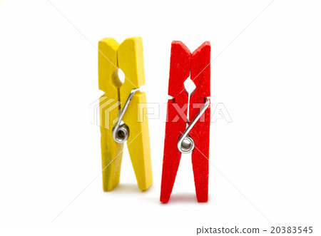 Colorful clothes pins isolated 20383545