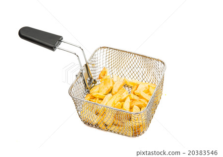 fried potatoes and frying pan basket fried potatoes and frying pan basket 20383546