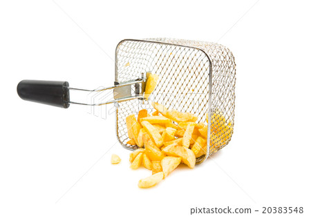 fried potatoes and frying pan basket fried potatoes and frying pan basket 20383548