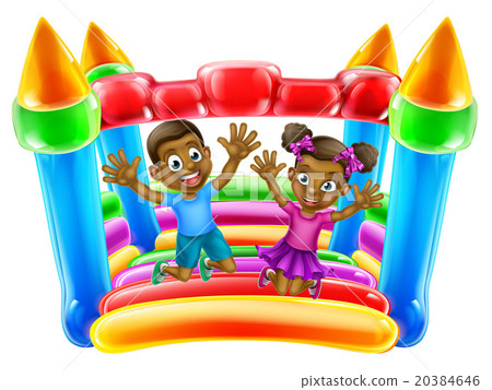 Children Jumping on Bouncy Castle Children Jumping on Bouncy Castle 20384646
