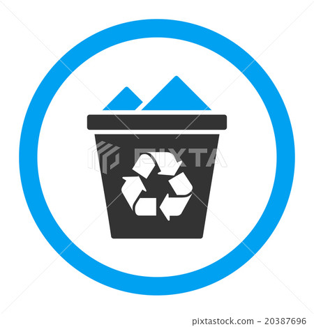 Full Recycle Bin Rounded Vector Icon 20387696