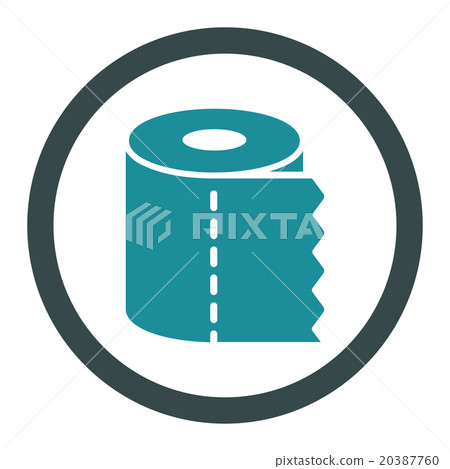 Toilet Paper Roll Rounded Vector Icon - Stock Illustration [20387760 ...